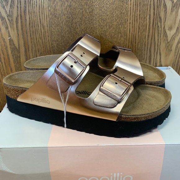 Birkenstock Papillio Platform Metallic Copper - Picture 1 of 2